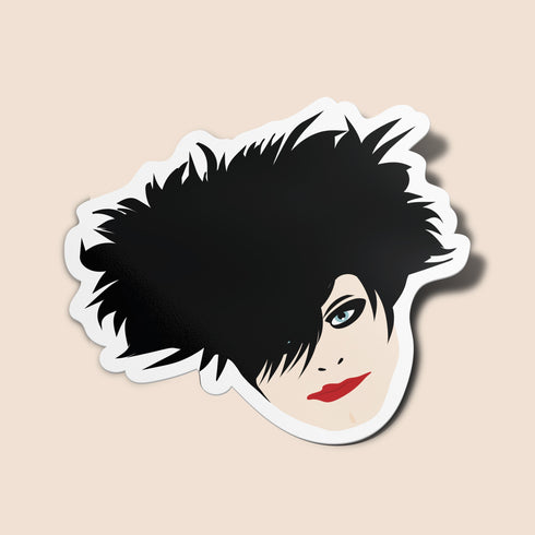 1980s Goth Premium Vinyl Sticker, Robert Smith, Glossy Laptop Decal